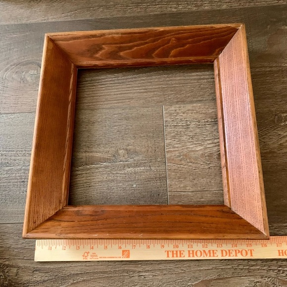 Vintage Mid. Century Oak Wood Frame 16/16” - Picture 6 of 14